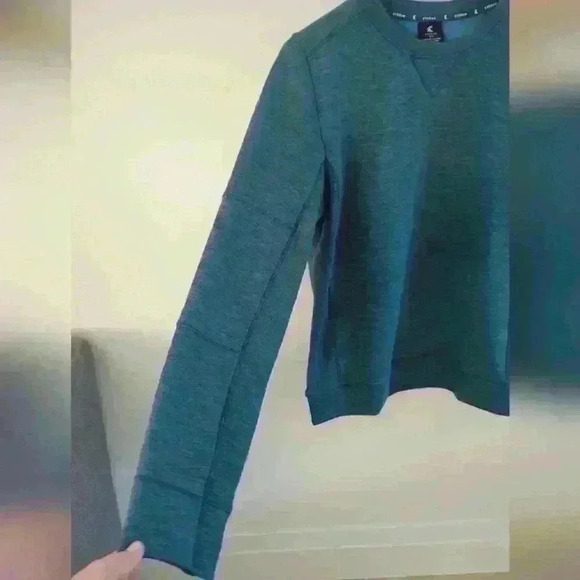 KYODAN | Men's Blue/Black Textured Pattern Fleece Lined Crewneck Sweater - Picture 2 of 5